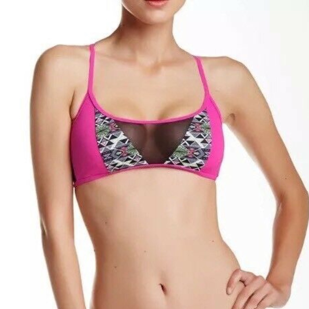 SOLE EAST SWIM Orchid Bomb Sairee Bikini Top NWOT